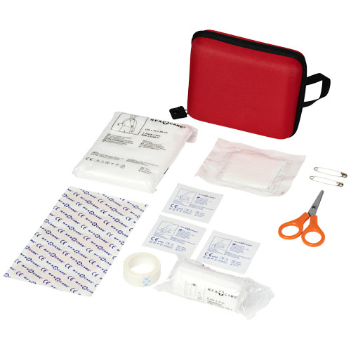 Trousse de premiers secours publicitaire - 16 pièces Rouge / Blanc